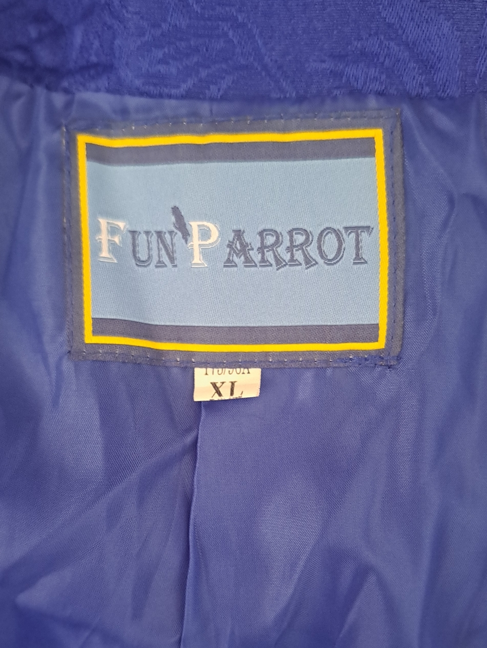 Parrot Blue Costume Men's Court Prince Satin-Look Lined Jacket - Picture 2 of 8